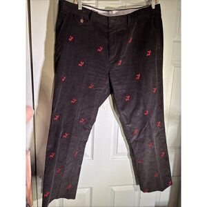 J McLaughlin Men's Thoreau Reindeer Embroidered Corduroy Pants Sz 40/28